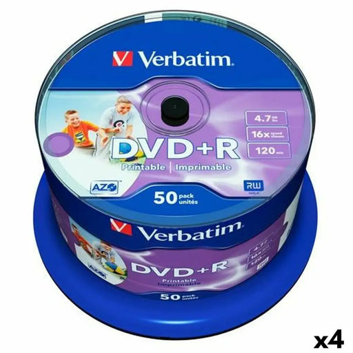 DVD + R Verbatim 4,7 GB 16x 50 Pieces (4 Units) - Компютърни Аксесоари<<<Електроника Периферни и резервни