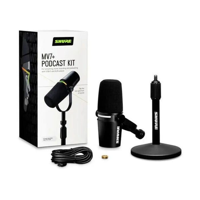Dynamic microphone Shure MV7+-K-BNDL - Микрофони и слушалки<<<Електроника Периферни и резервни части<<<Компютри|