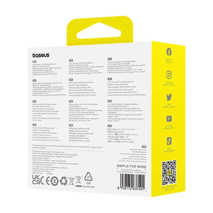 Earphones TWS Baseus Bowie E5x (blue) - TWS<<<Wireless<<<Headphones<<<Audio<<<InnproXML&&&Headphones