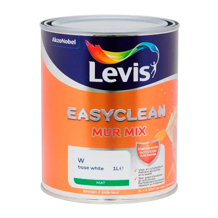 EASYCLEAN MUR MAT 1 L LATEX TINTING PAINT LEVIS - Бели интериорни бои<<<Интериорни бои<<<Подови и стенни