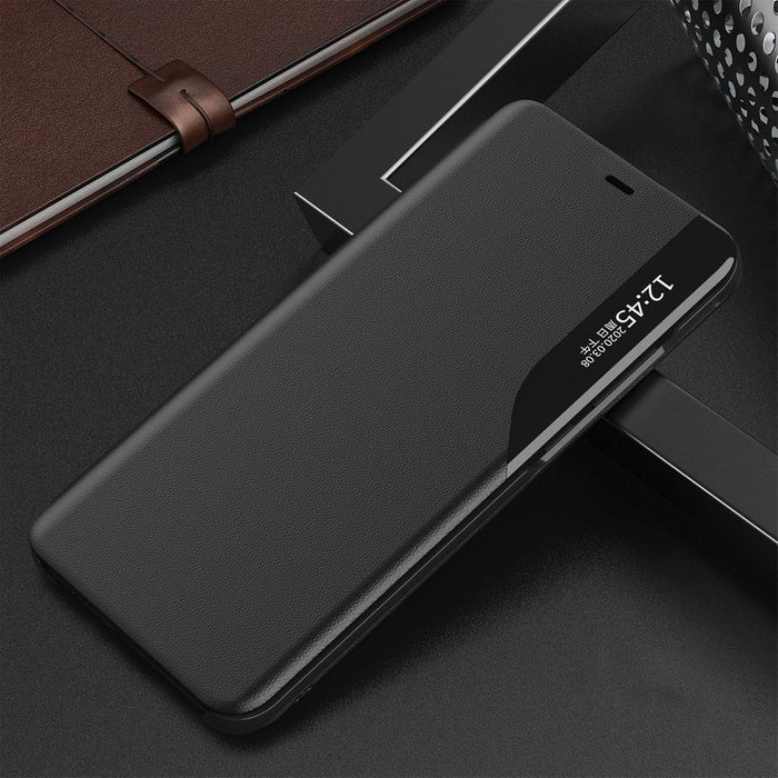 Eco Leather View Case elegant bookcase type case with kickstand for iPhone 13 mini black - Cell phone cases