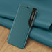 Eco Leather View Case elegant bookcase type case with kickstand for iPhone 13 mini green - Cell phone cases
