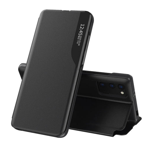 Eco Leather View Case elegant bookcase type case with kickstand for Xiaomi Poco M3 / Xiaomi Redmi 9T black - Cell phone