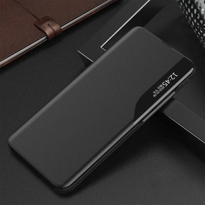 Eco Leather View Case for Samsung A05s with flap - black - Cell phone cases and covers<<<HurtelXML