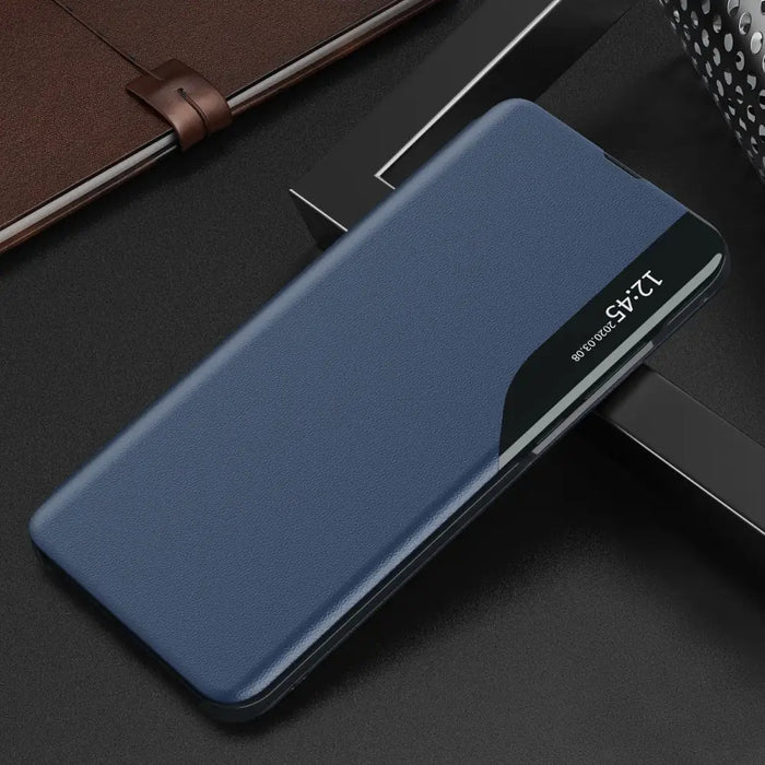 Eco Leather View Case for Samsung Galaxy A16 / A16 5G with Flip and Stand - Blue - Cell phone cases