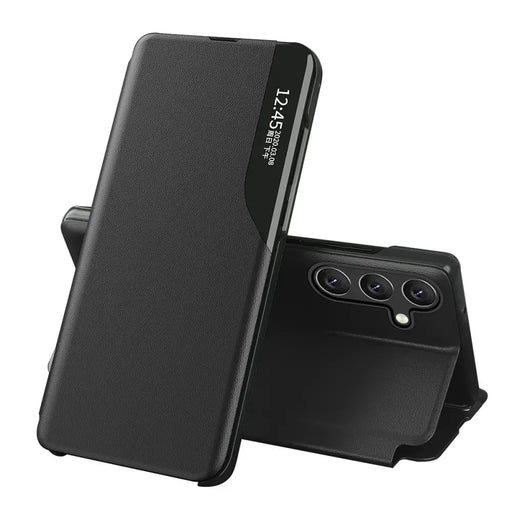 Eco Leather View Case for Samsung Galaxy A54 5G with flip stand black - Cell phone cases and covers<<<HurtelXML