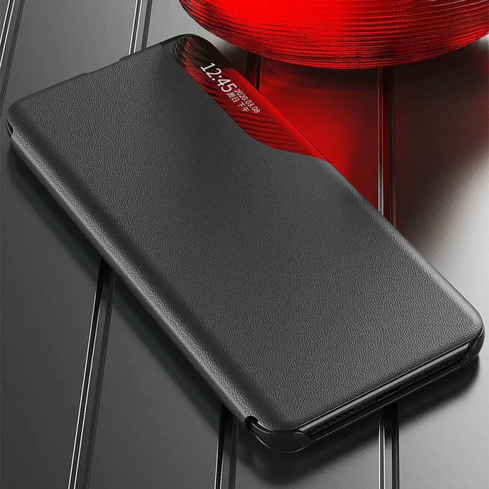 Eco Leather View Case for Samsung Galaxy A54 5G with flip stand black - Cell phone cases and covers<<<HurtelXML