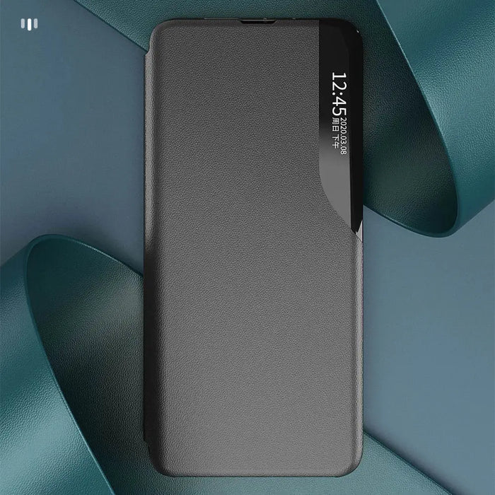 Eco Leather View Case for Samsung Galaxy A54 5G with flip stand black - Cell phone cases and covers<<<HurtelXML