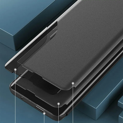 Eco Leather View Case for Samsung Galaxy A54 5G with flip stand black - Cell phone cases and covers<<<HurtelXML