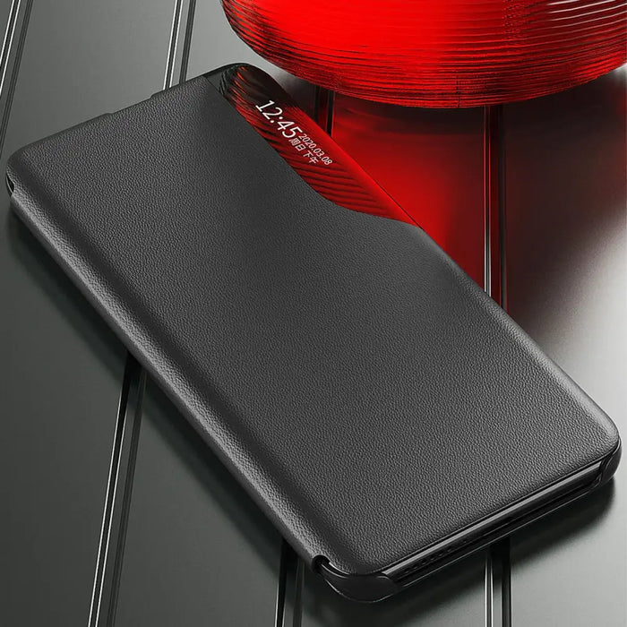 Eco Leather View Case case for Samsung Galaxy S23 with a flip stand black - Cell phone cases and covers<<<HurtelXML