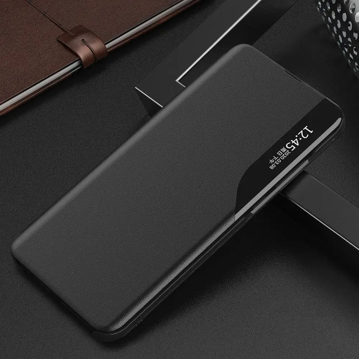 Eco Leather View Case case for Samsung Galaxy S23+ with a flip stand black - Cell phone cases and covers<<<HurtelXML