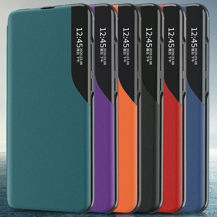 Eco Leather View Case case for Samsung Galaxy S23 with a flip stand black - Cell phone cases and covers<<<HurtelXML