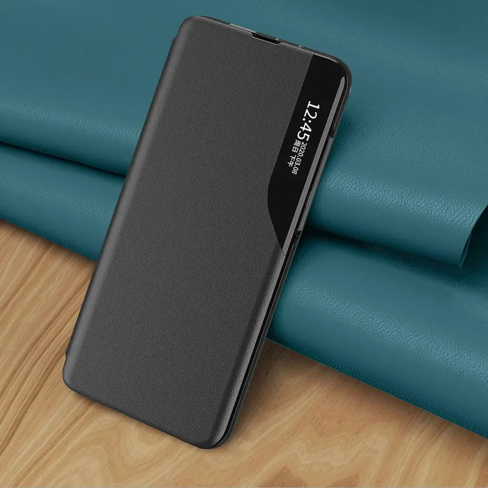 Eco Leather View Case case for Samsung Galaxy S23 with flip stand blue - Cell phone cases and covers<<<HurtelXML