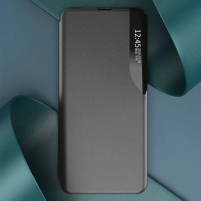 Eco Leather View Case for Samsung S24 Ultra with flap - black - Cell phone cases and covers<<<HurtelXML
