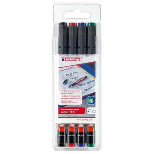 EDDING FINE WRITING MARKER 4 COLORS - Маркери креди и други<<<Ръчни инструменти<<<Инструменти и