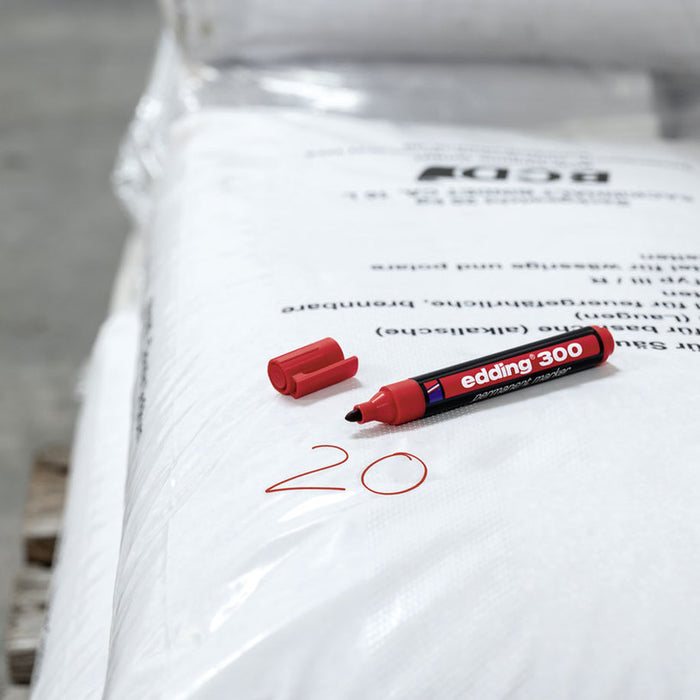 PERMANENT MARKER RED 300/1 EDDING