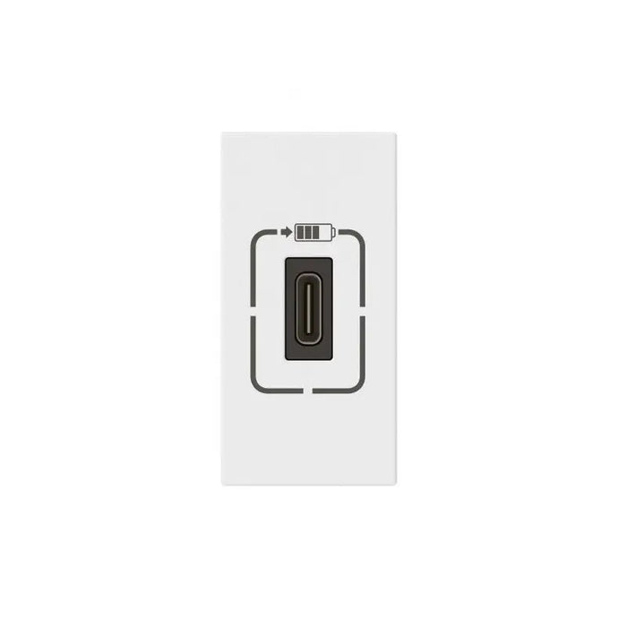 ЕДИНИЧЕН USB Type-C КОНТАКТ 077589 1,5A 7,5W MOSAIC LEGRAND - БЯЛ - Ключове контакти димери и