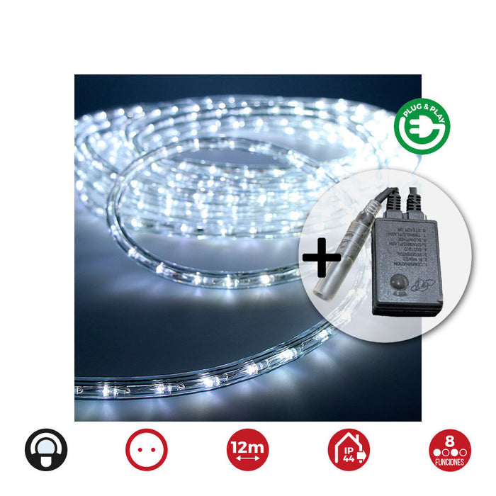 Hose LED EDM 71491 Flexiled Transparent Cool White 12 m