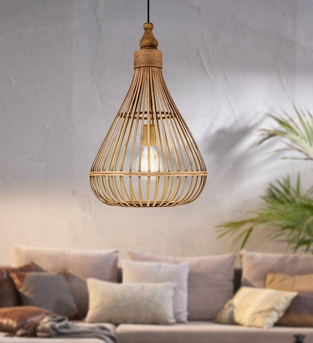 PENDANT E27 F35CM BAMBOO EGLO AMSFIELD
