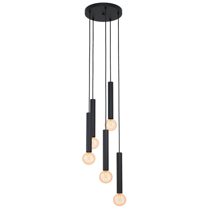 PENDANT E27 FIVE BLACK EGLO CORTENOVA