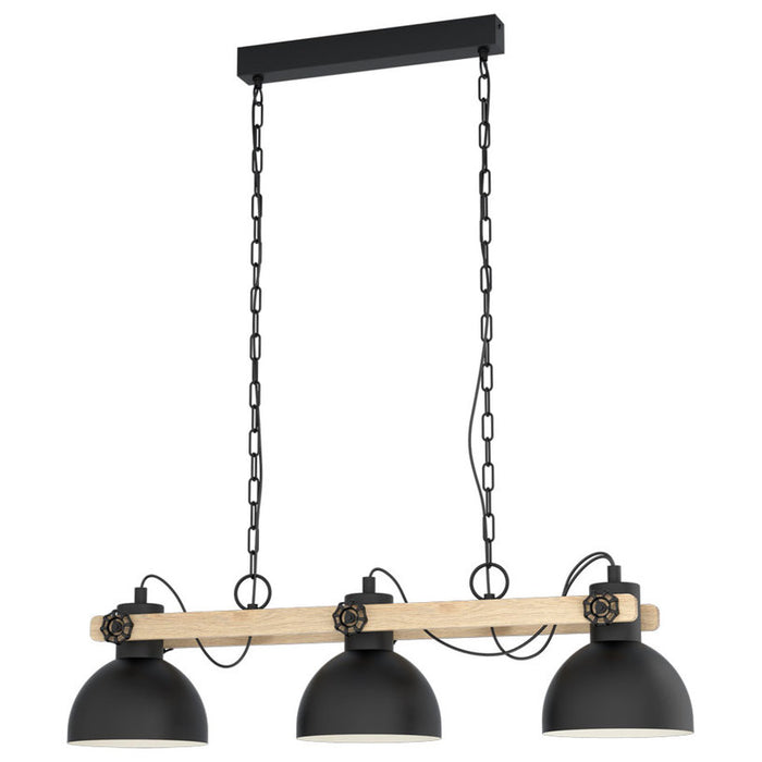 PENDANT 3XE27 BLACK EGLO LUBENHAM