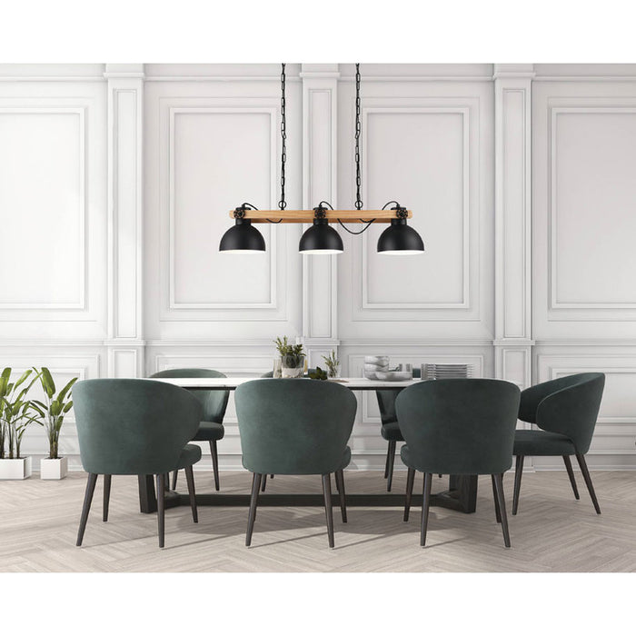 PENDANT 3XE27 BLACK EGLO LUBENHAM