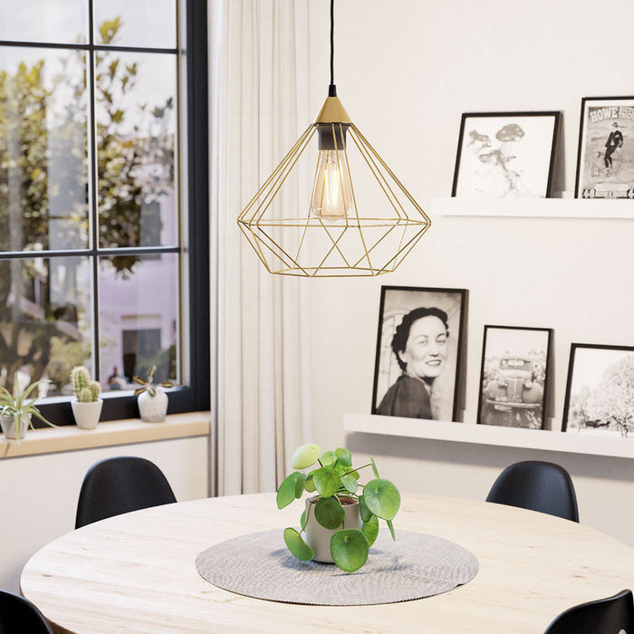 PENDANT E27 BRASS EGLO TARBES