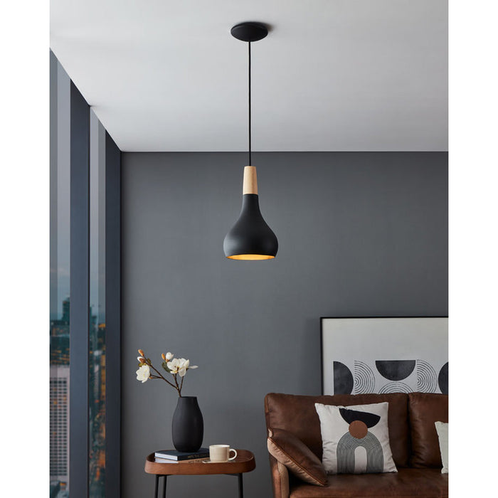 PENDANT E27 BLACK EGLO SABINAR