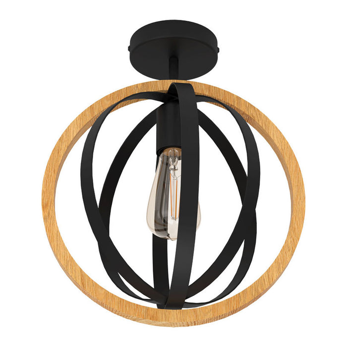 CHANDELIER E27 BLACK EGLO BASILDON