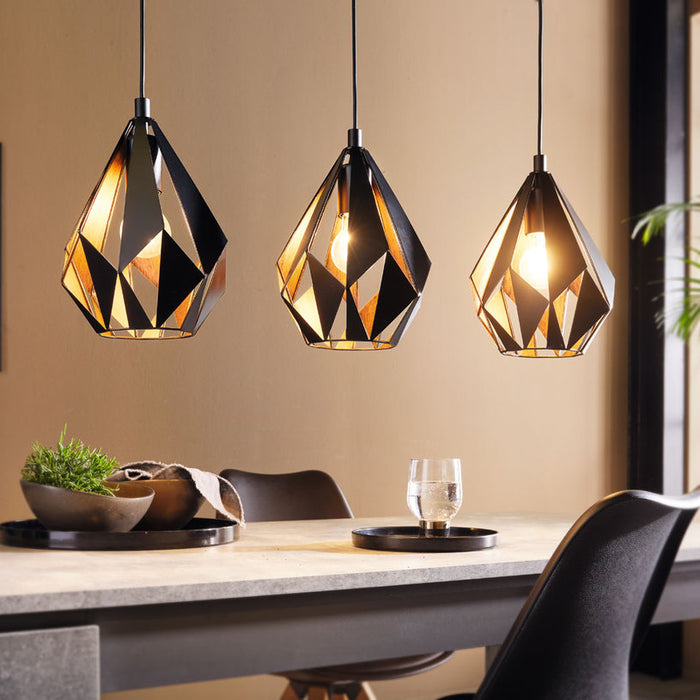PENDANT 3XE27 BLACK EGLO CARLTON 1