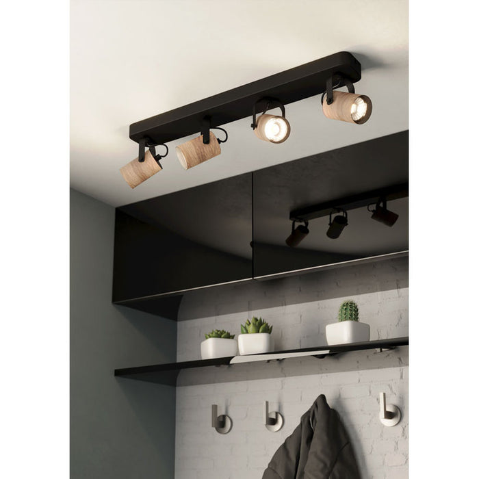 SPOTLIGHT 4XGU10 BLACK EGLO CAYUCA