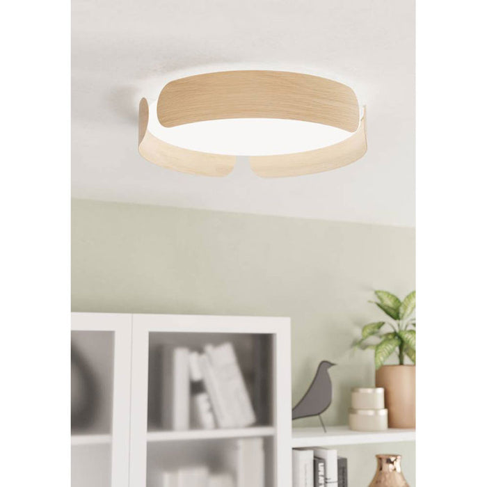 LED CEILING LAMP 24W 3000K 35CM OAK EGLO VALCASOTTO