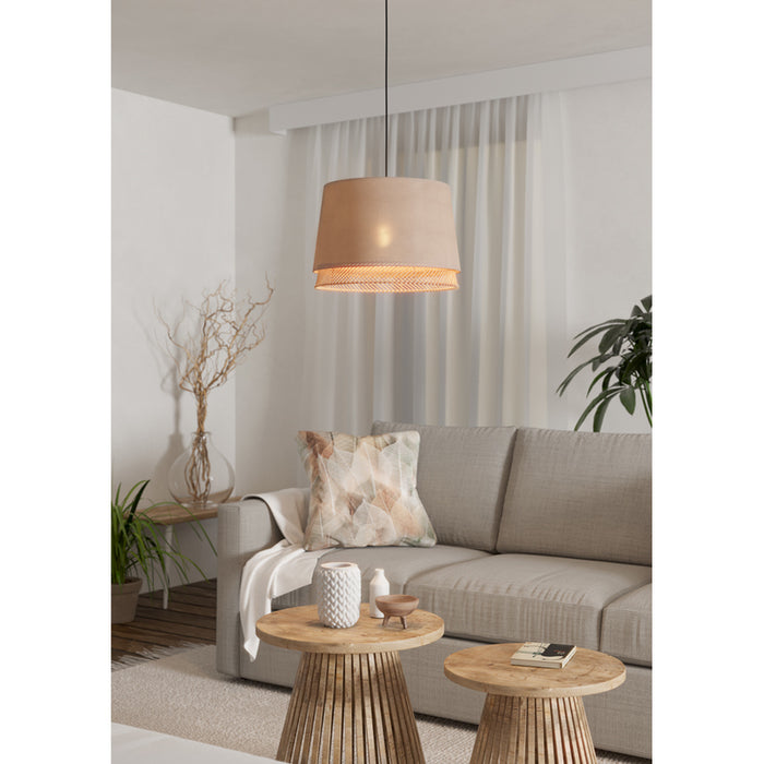 PENDANT E27 BLACK/BAMBOO EGLO TABLEY