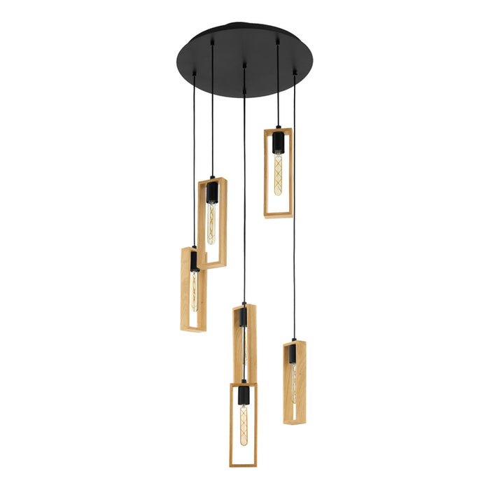 PENDANT 6XE27 BLACK EGLO LITTLETON