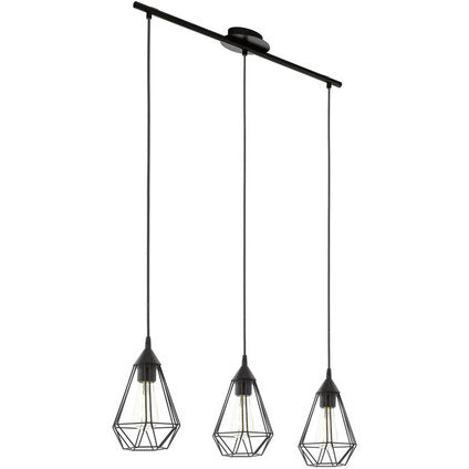 PENDANT 3XH27 BLACK GRID EGLO TARBES