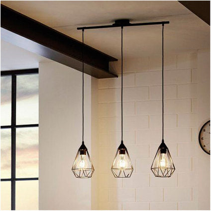 PENDANT 3XH27 BLACK GRID EGLO TARBES