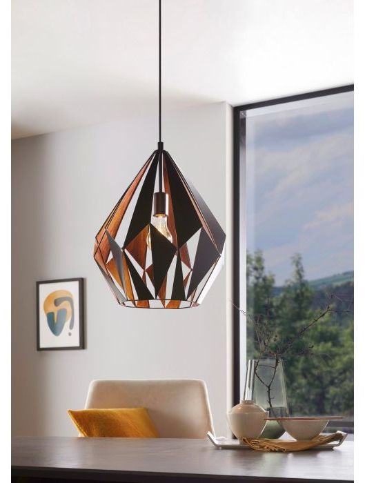 PENDANT E27 BLACK EGLO CARLTON 1