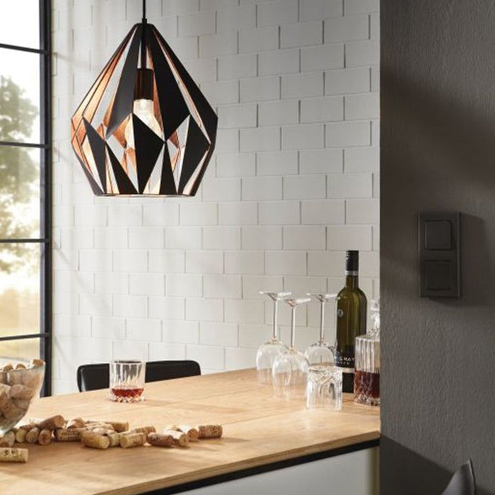 PENDANT E27 BLACK EGLO CARLTON 1
