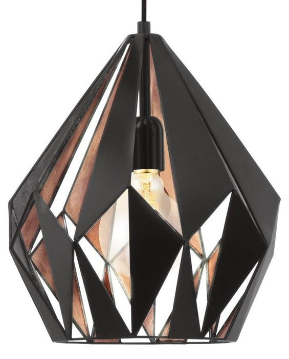PENDANT E27 BLACK EGLO CARLTON 1