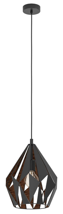 PENDANT E27 BLACK EGLO CARLTON 1