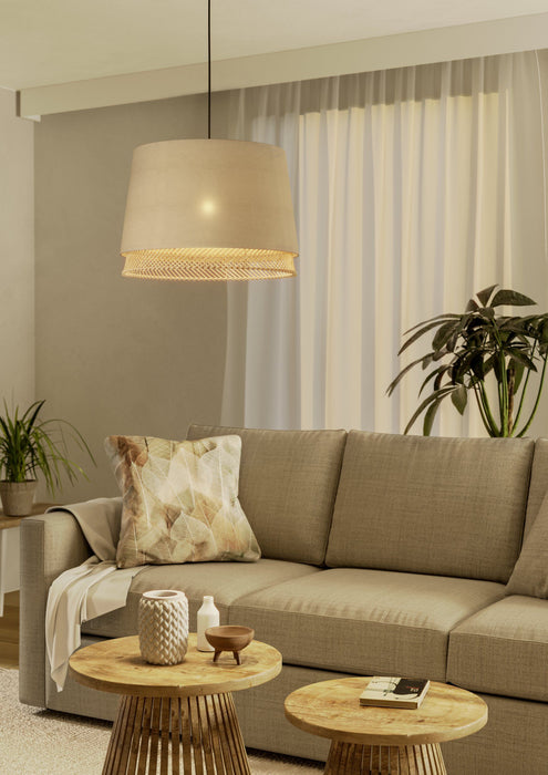PENDANT E27 BLACK/BAMBOO EGLO TABLEY