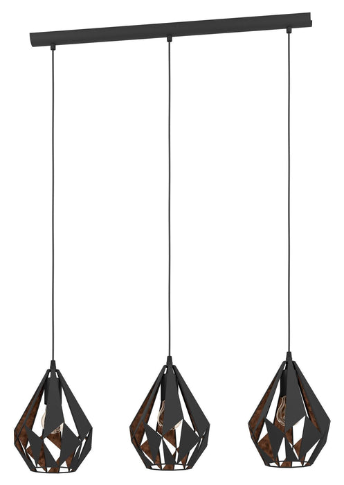 PENDANT 3XE27 BLACK EGLO CARLTON 1