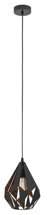 PENDANT E27 BLACK EGLO CARLTON 1