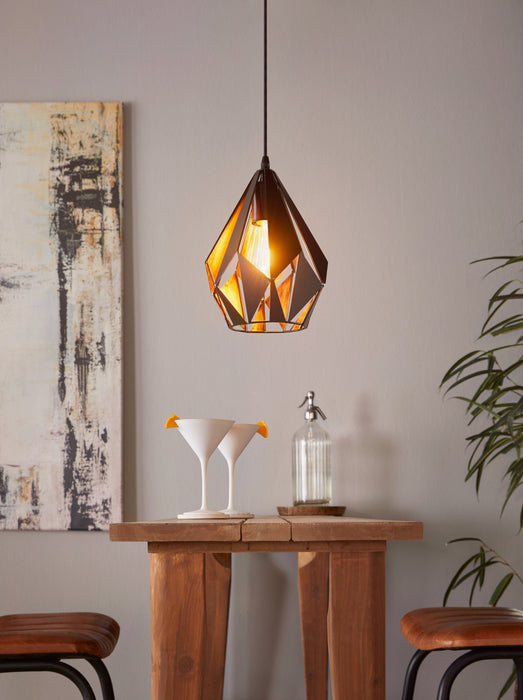 PENDANT E27 BLACK EGLO CARLTON 1