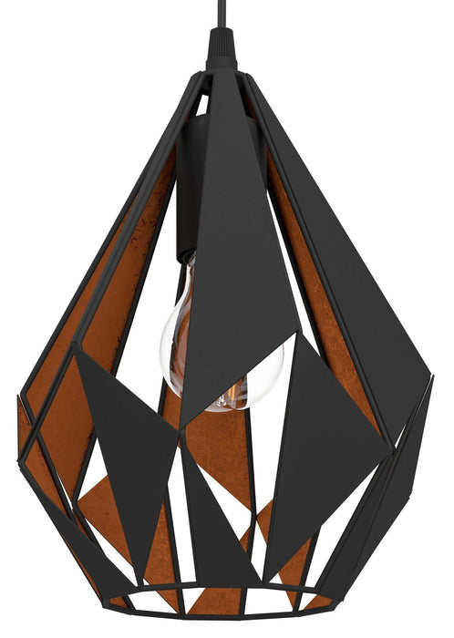 PENDANT E27 BLACK EGLO CARLTON 1
