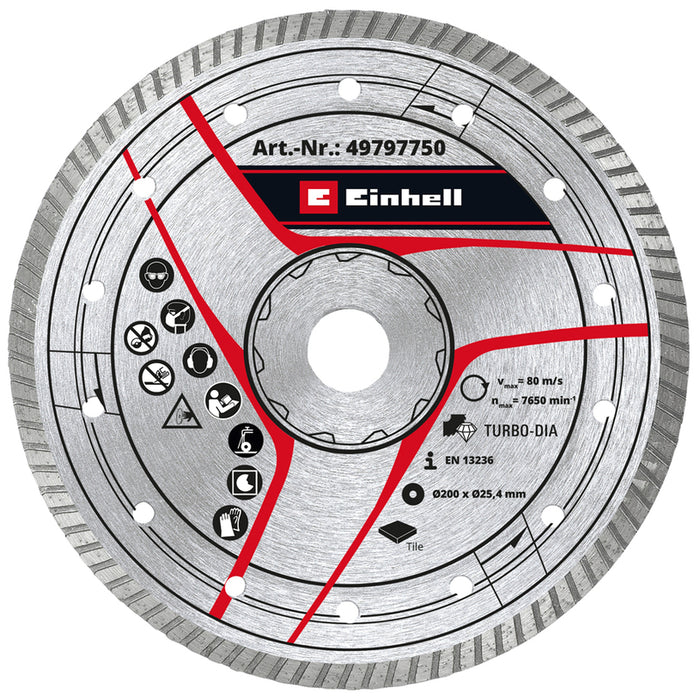 DIAMOND DISC FOR CUTTING TILE AND TERRACOTTE EINHELL 200x8x25.4