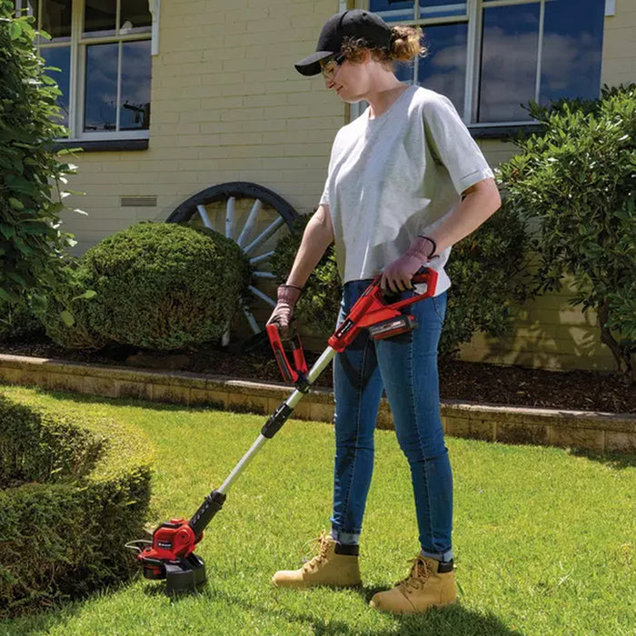 CORDLESS TRIMMER WITH TROLLEY EINHELL GE-CT 18/28 18 V, WITHOUT BATTERY AND CHARGER