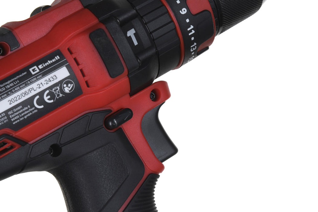 DRILL/DRIVER EINHELL TE-CD 18/40 Li-i +64 (2×2,0Ah) 4513992