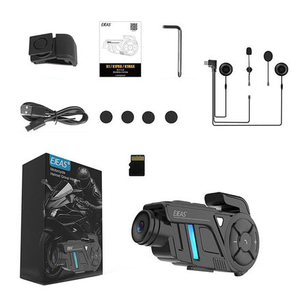 Motorcycle intercom with EJEAS K1Pro+ recorder
