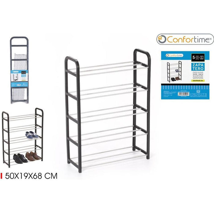 SHOE RACK 5 SHELVES 50/19/68 CM. ECO